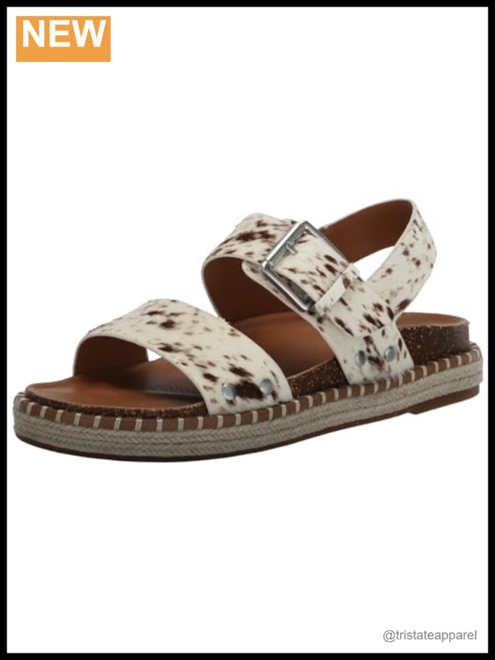 Lucky Brand Umora Leather Platform Sandal with Cork Insole